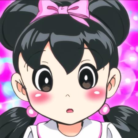 00350-2307381721-pink_background, blurry, solo, 1girl, depth_of_field, black_hair, black_eyes, looking_at_viewer, blurry_foreground, blush, _lora.png